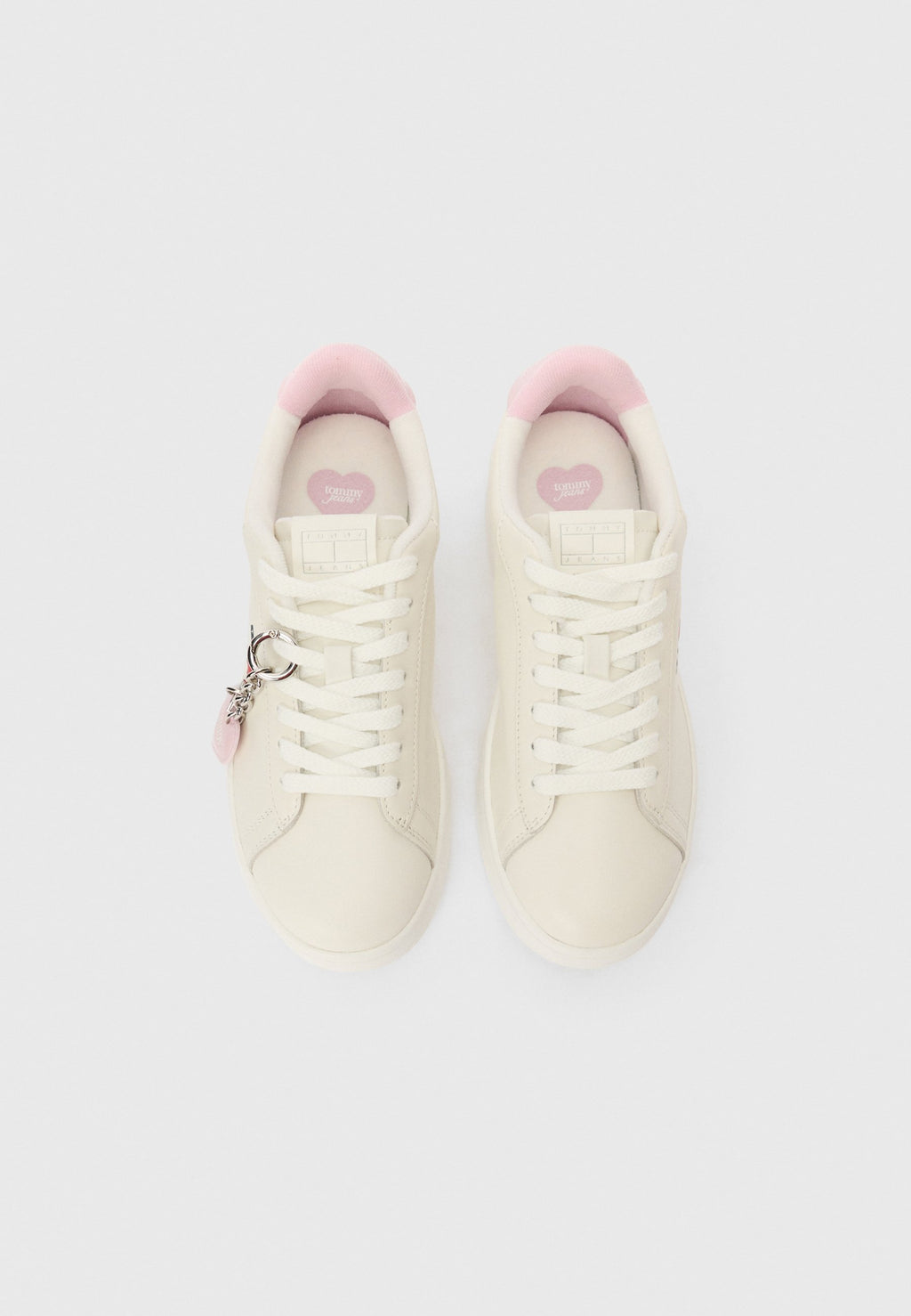 Tommy Jeans ARCHIVE COURT HEART CHARM LEATHER TRAINERS