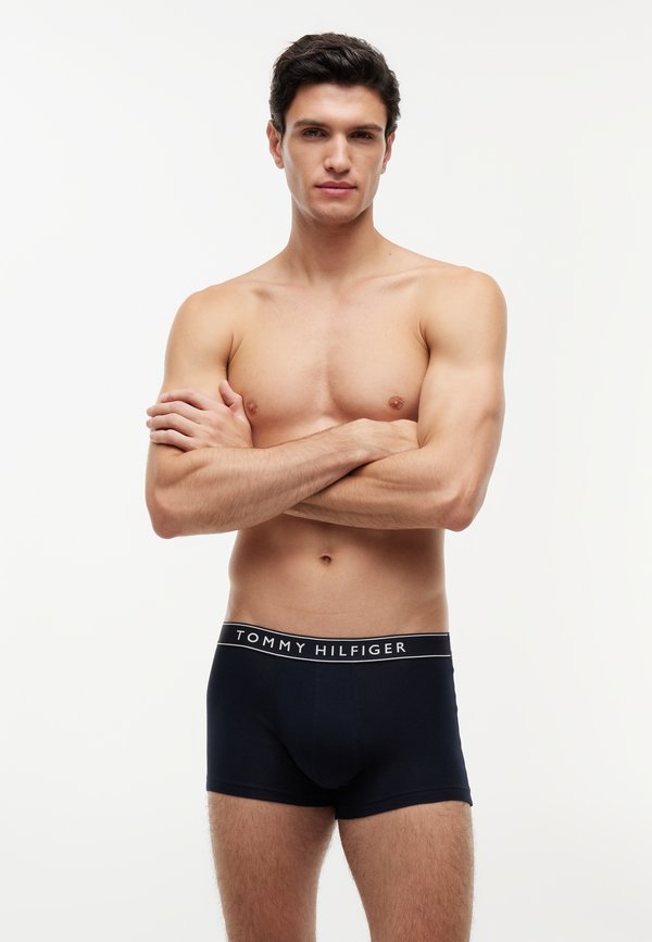Tommy Hilfiger 3-PACK ESSENTIAL LOGO WAISTBAND TRUNKS - Trunks - white/red/desert sky