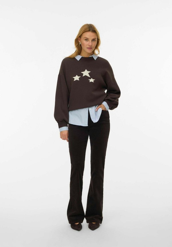 Vero Moda Knitted VMSOMEBLISS Knitted - Jumper - chocolate torte