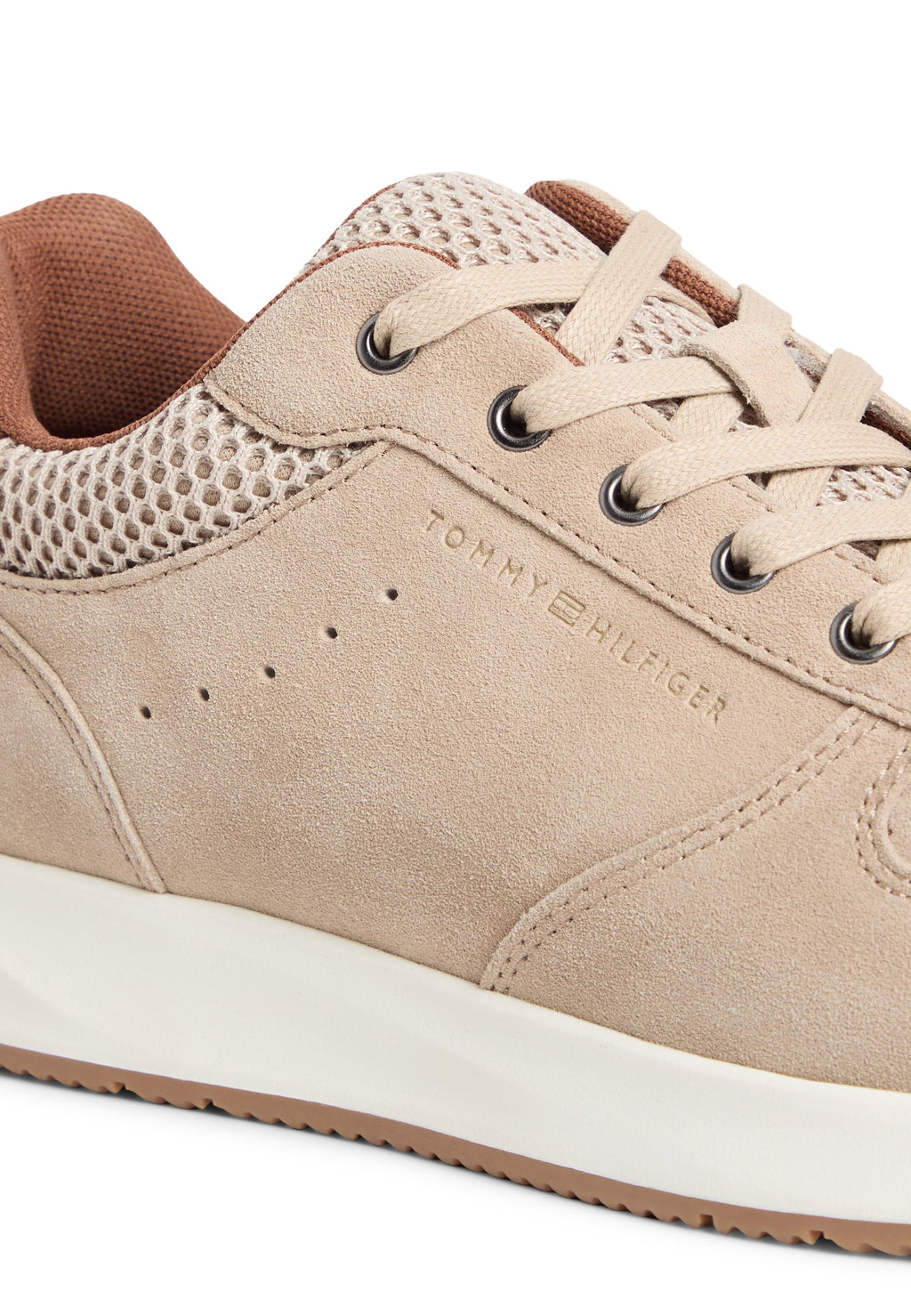 Tommy Hilfiger SUEDE MIXED TEXTURE FINE CLEAT TRAINERS