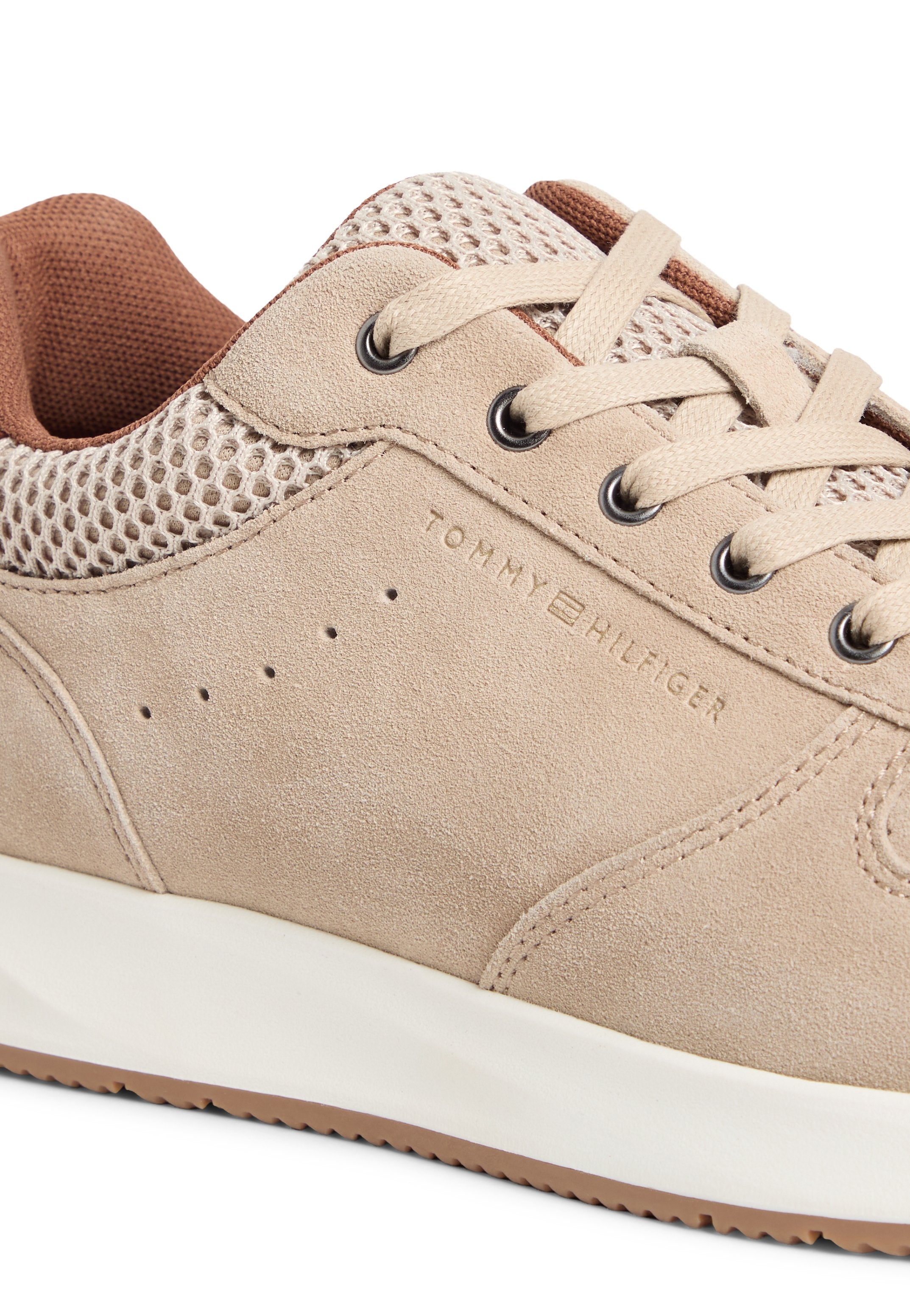 Tommy Hilfiger SUEDE MIXED TEXTURE FINE CLEAT TRAINERS