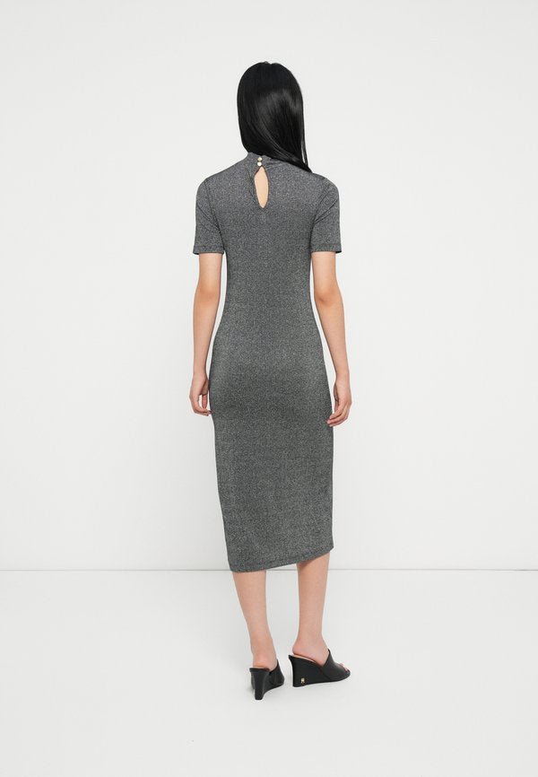 Tommy Hilfiger FESTIVE METALLIC SLIM MIDI BODYCON DRESS