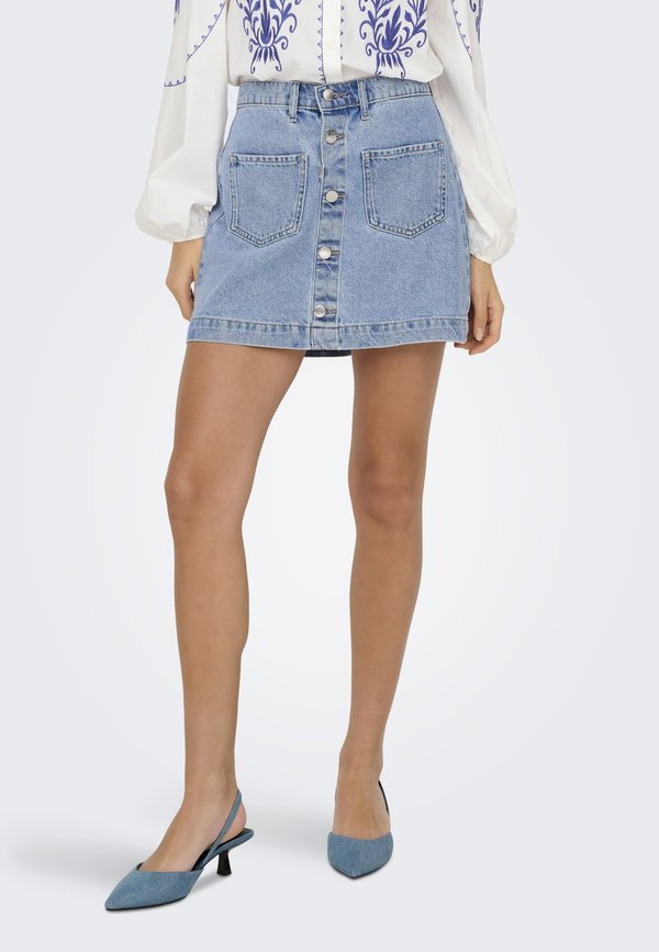ONLY Denim ONLAMAZING Denim Denim Short - A-line skirt - light blue denim