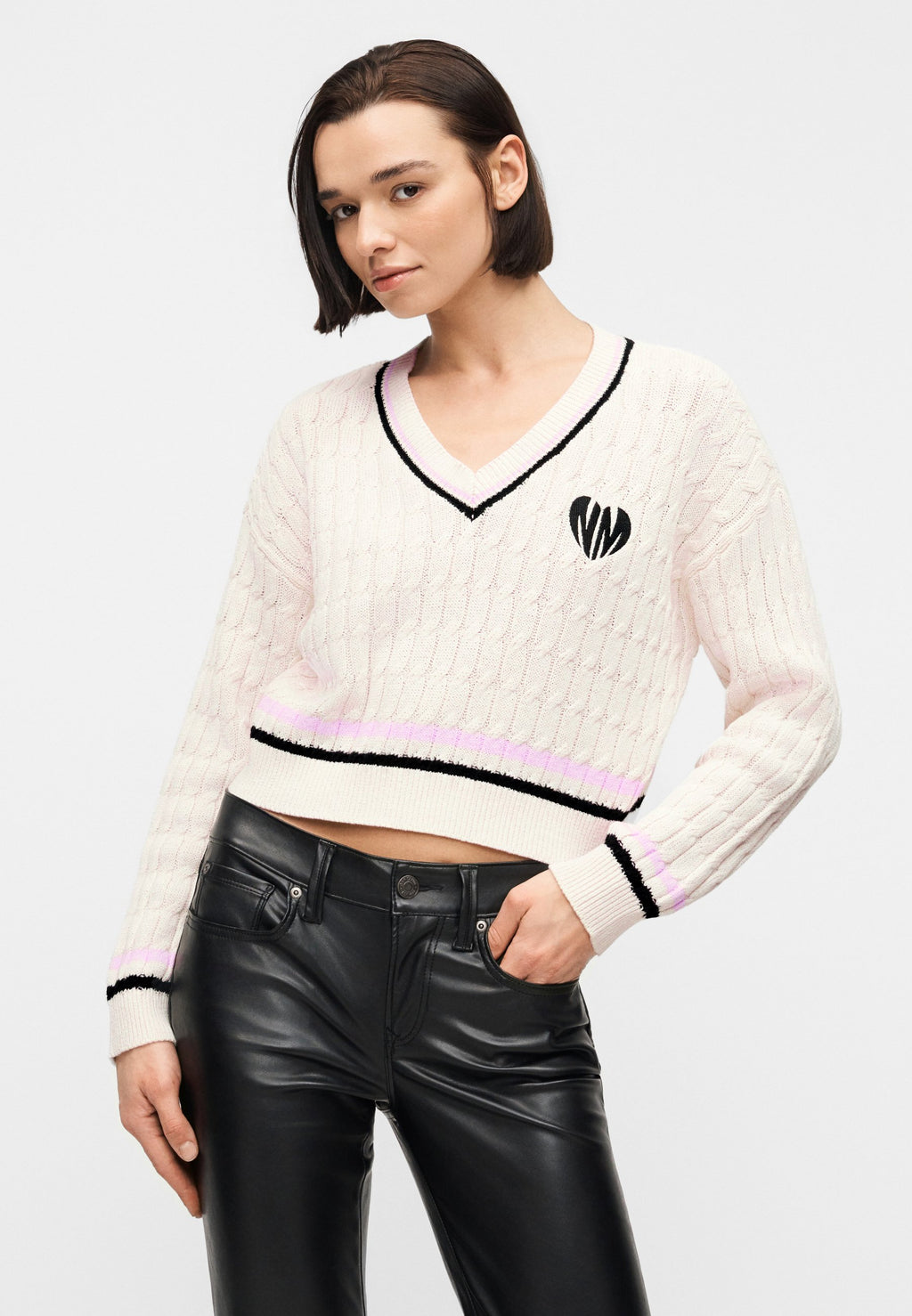 Noisy May NMMAKI CABLE V NECK