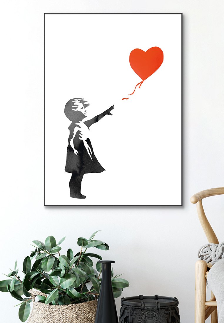 Orange Wallz GIRL WITH RED BALLOON