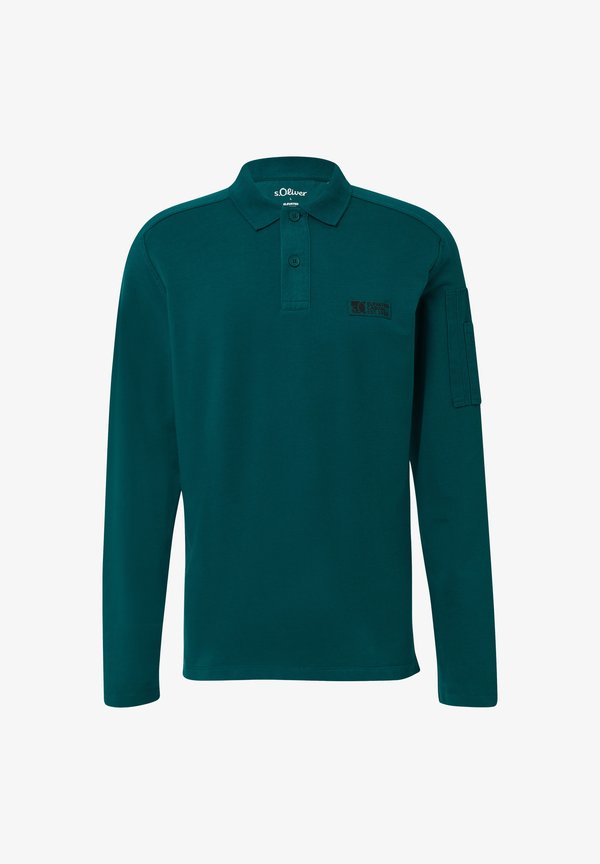 s.Oliver MIT LANGEN RAGLANÄRMELN  - Polo shirt - tannengrün