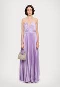 AMUR NORI PLUNGE HALTER GOWN