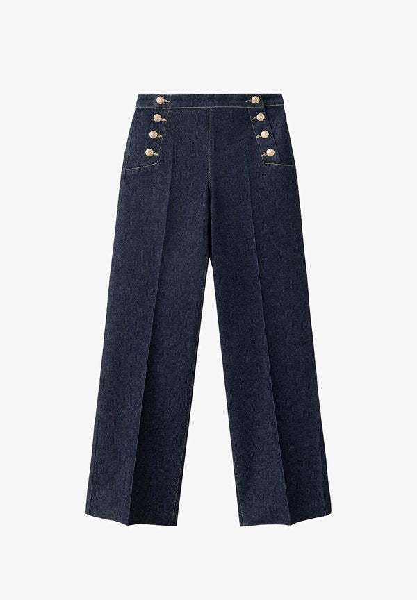 Mango ADULT - Wide Leg - blue