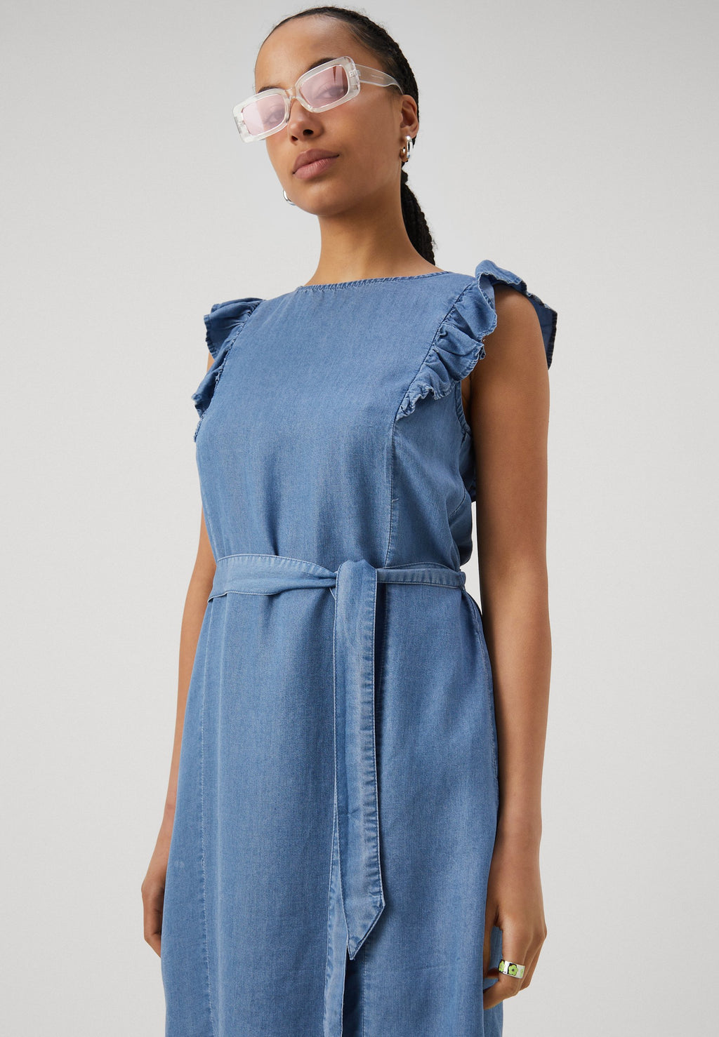 ONLY ONLPEMA FRILL BELT DRESS