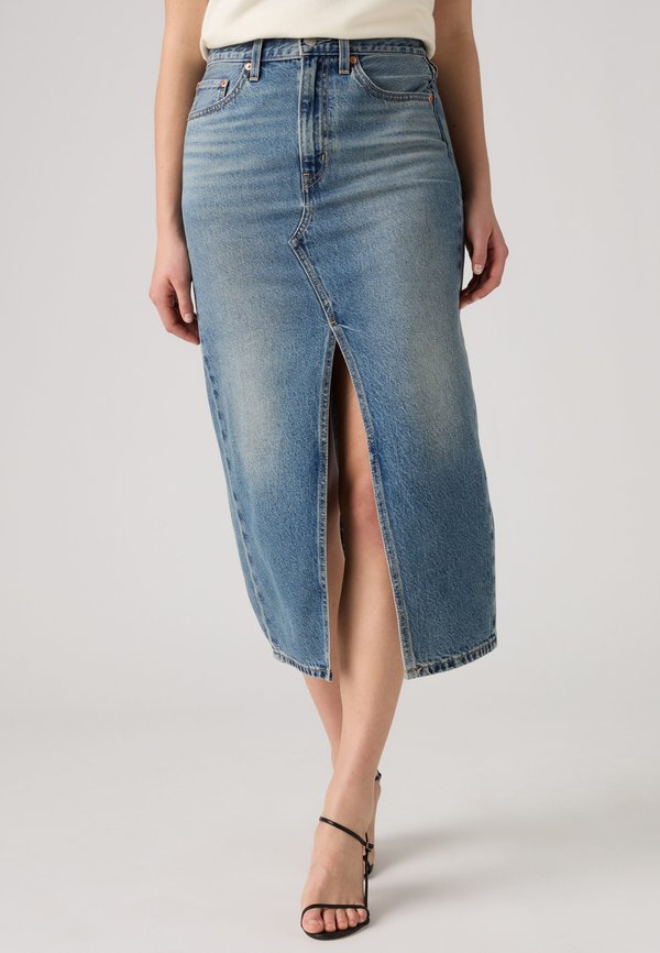 Levi's® DECON SLIT MIDI - Denim skirt - welcome