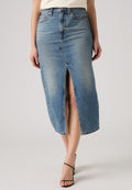 Levi's® DECON SLIT MIDI - Denim skirt - welcome