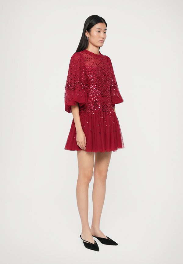 Needle & Thread SCALLOP ROUND NECK MICRO MINI DRESS