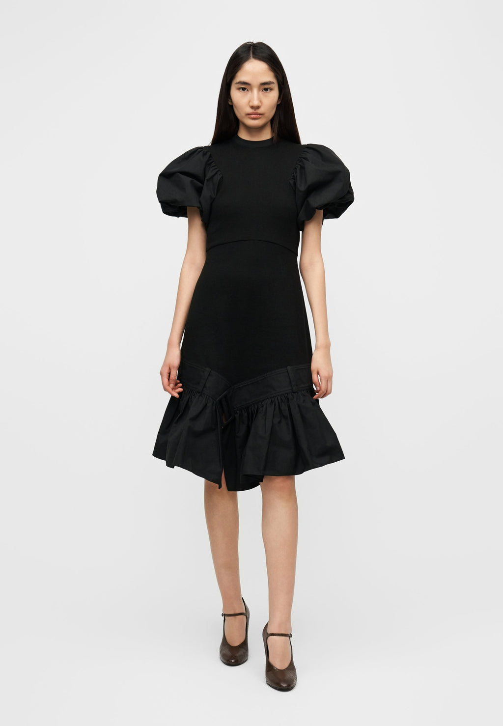 ROKH BELTED PUFF SLEEVE