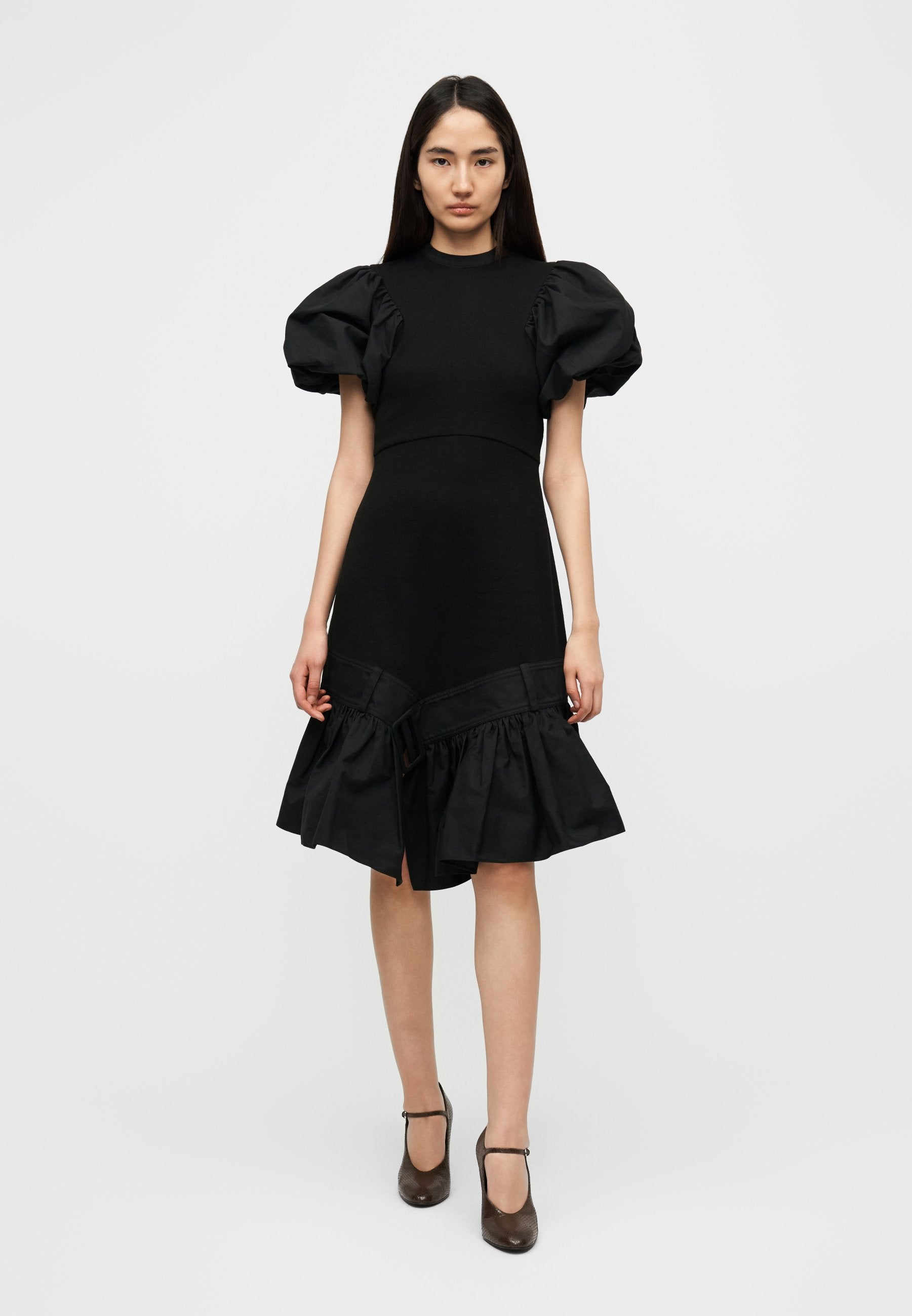 ROKH BELTED PUFF SLEEVE