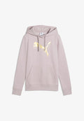 Puma ESS METALLIC HOODIE FL - Hoodie - misty pink-metallic gold