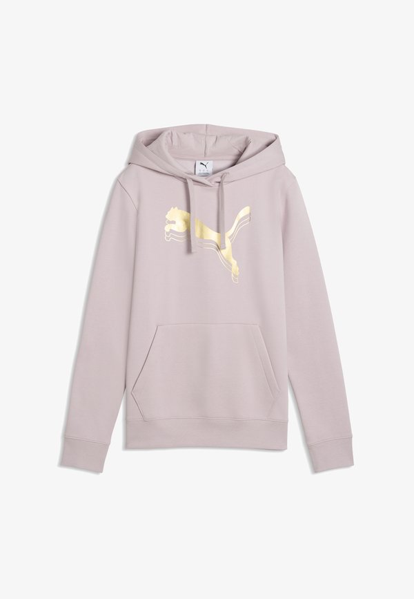 Puma ESS METALLIC HOODIE FL - Hoodie - misty pink-metallic gold