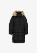 TOM TAILOR PUFFER MIT ABNEHMBARER KAPUZE - Winter coat - deep black