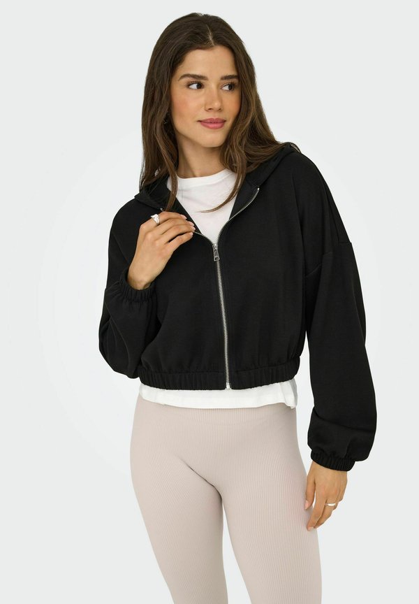 ONLY Zip-up sweatshirt - black