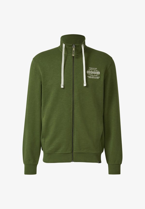 s.Oliver Zip-up sweatshirt - olivgrün