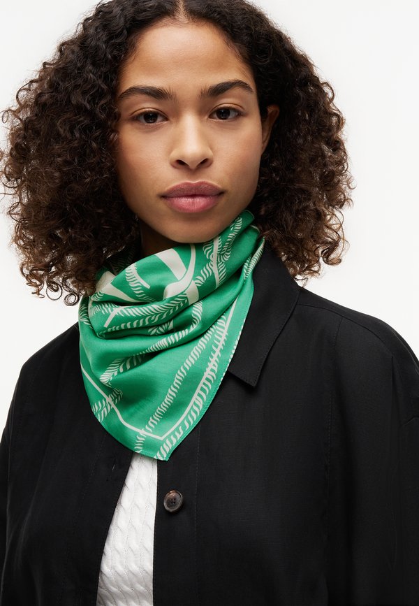 Tommy Hilfiger SCRIPT SQUARE - Foulard - spring emerald