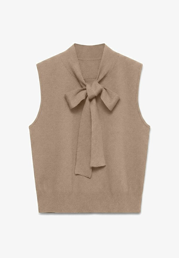Vero Moda KNITTED PULLOVER VMPALMA KNITTED PULLOVER - Top - silver mink