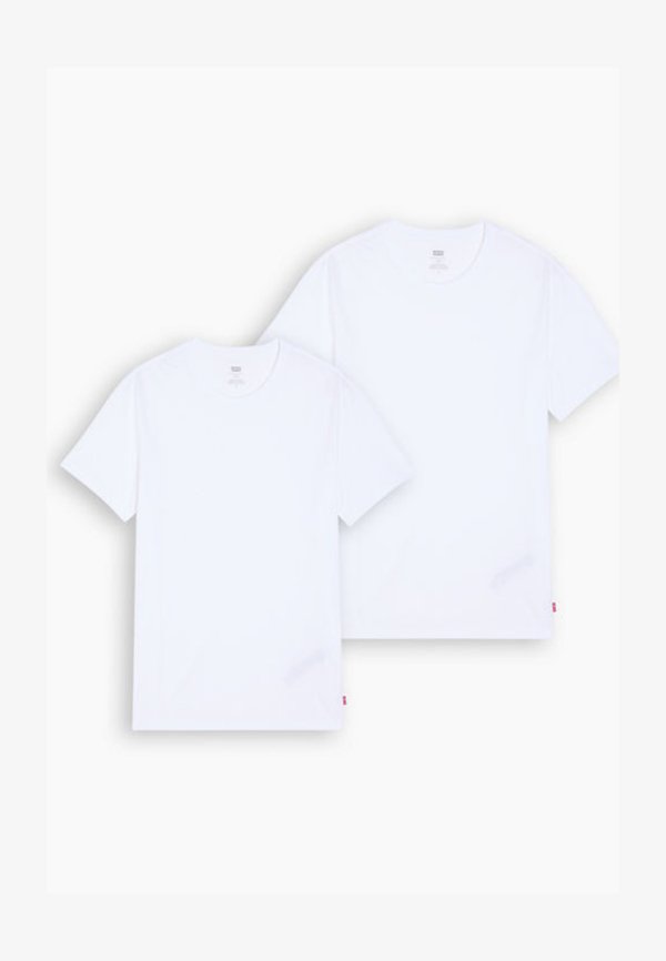 Levi's® SLIM CREW NECK TEE 2 PACK - Basic T-shirt - white/white