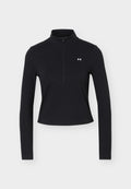Under Armour MOTION 1/2 ZIP - Long sleeved top - ultimate black/white