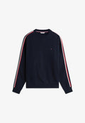 Tommy Hilfiger TRACK TOP - TH GLOBAL STRIPE LG - Pyjama top - navy blue