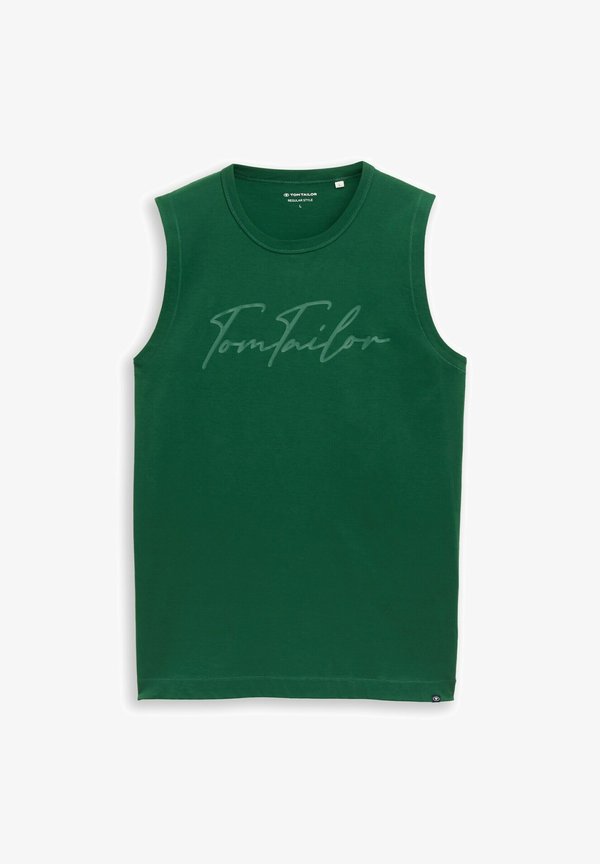 TOM TAILOR TOM TAILOR T-SHIRT TANKTOP MIT LOGO-PRINT - Top - garden green