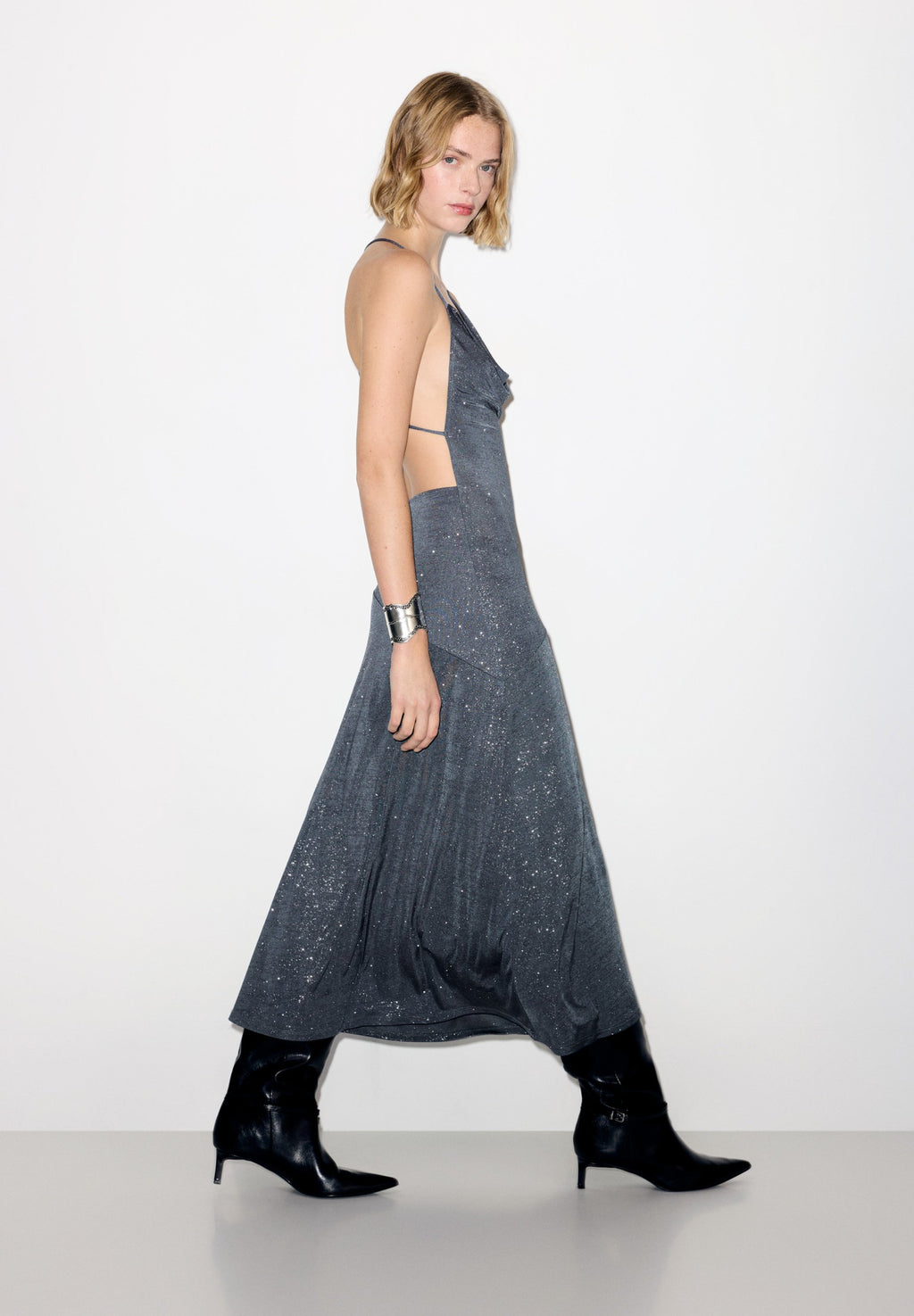PULL&BEAR SHIMMERY DRAPED - MIDI