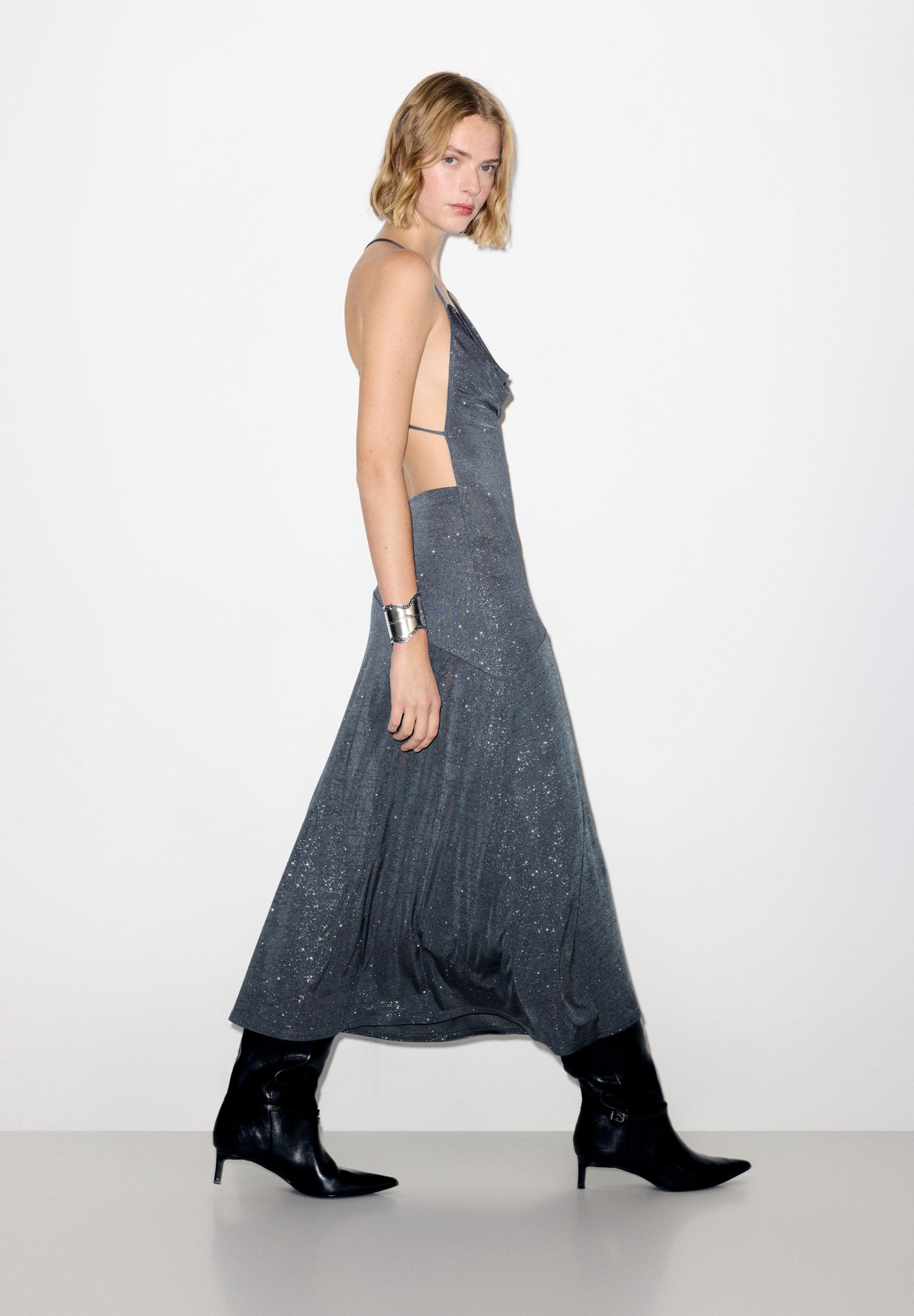 PULL&BEAR SHIMMERY DRAPED - MIDI