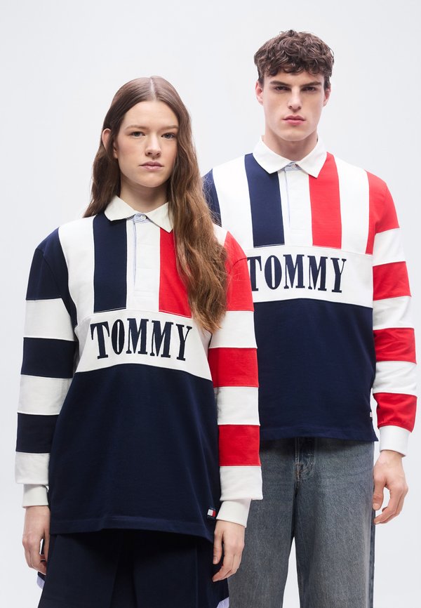 Tommy Jeans RELAXED FIT COLOUR-BLOCKED RUGBY SHIRT