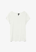 Vero Moda VMAVA PLAIN SS TOP JRS NOOS - Basic T-shirt - snow white