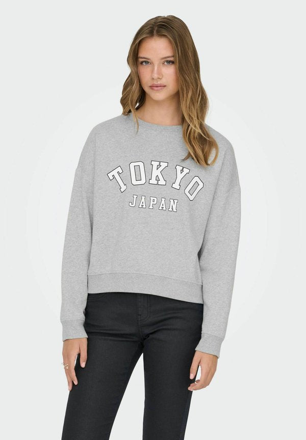ONLY ONLSWEAT - Sweatshirt - light grey melange