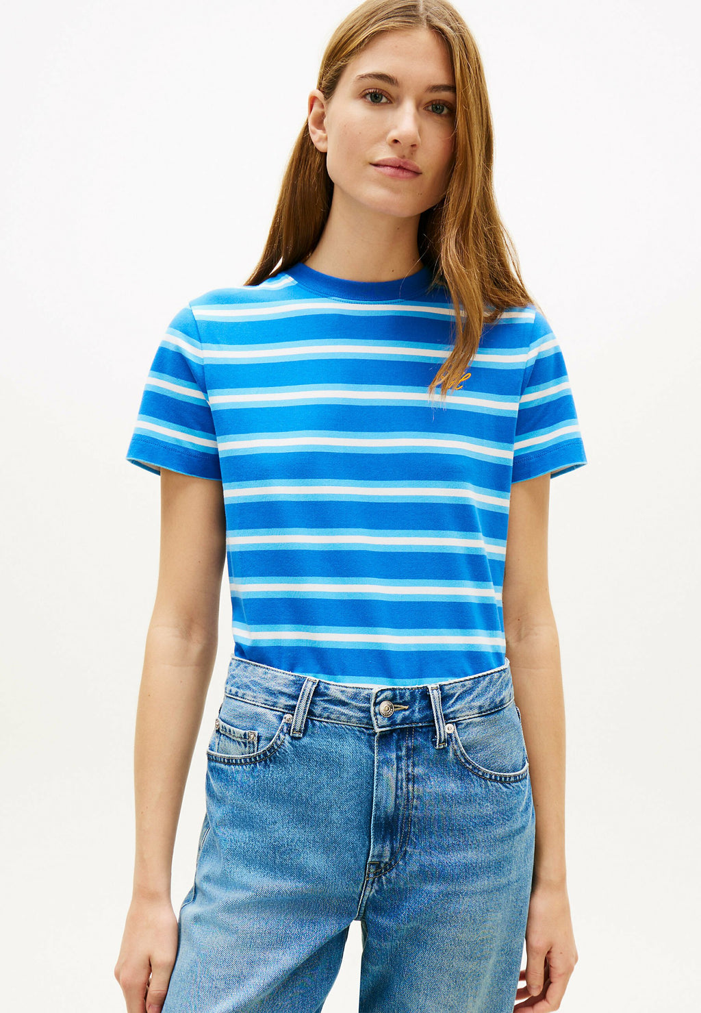 LOGO EMBROIDERY JERSEY CREW NECK T-SHIRT Media 3