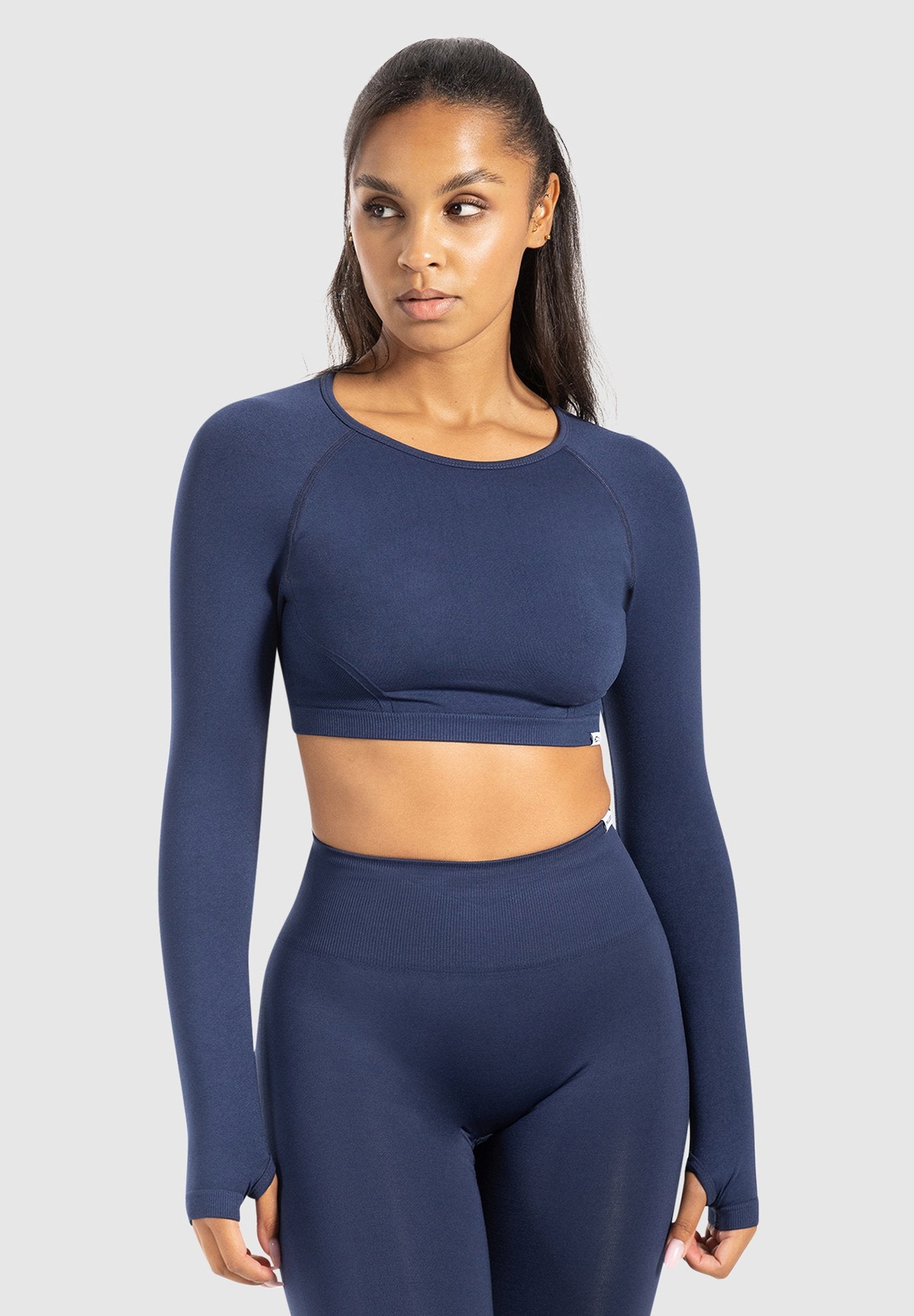 Smilodox CROPPED LONG SLEEVE THUMB HOLES LINNEA