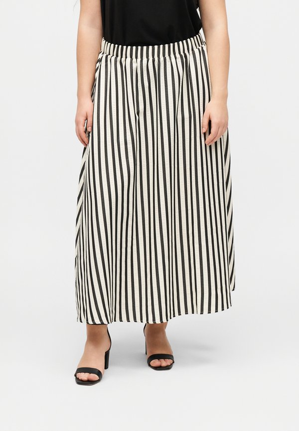 Vero Moda Curve VMCRIN - Maxi skirt - birch/black