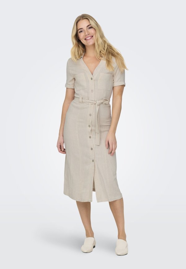 ONLY ONLSIESTA Linen Long - Shirt dress - moonbeam