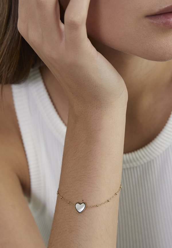 s.Oliver PEARL HEART - Bracelet - gold
