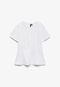 Vero Moda Peplum VMABBY - Basic T-shirt - bright white