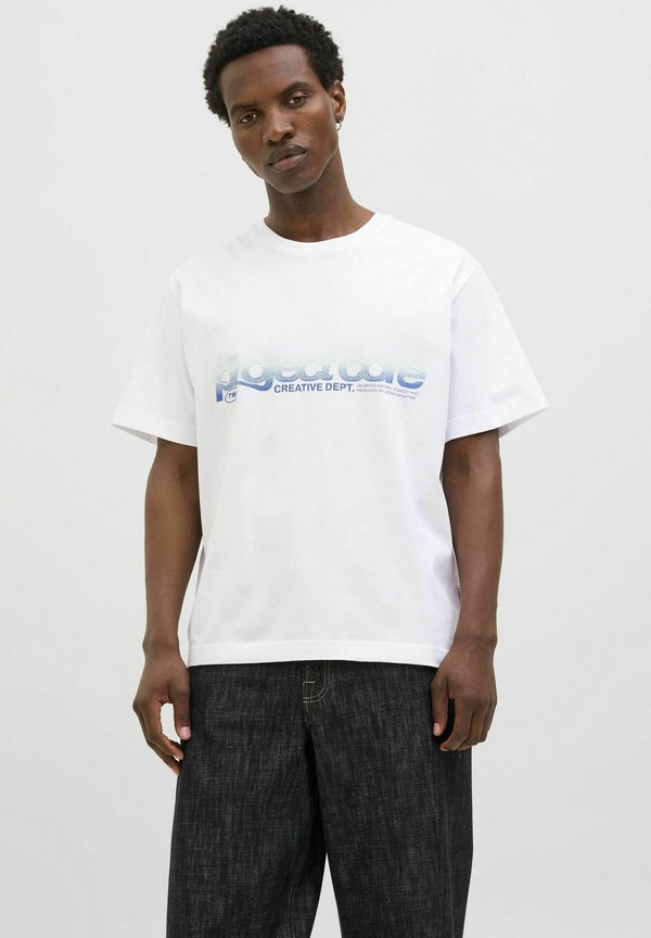 Jack & Jones Printed - Print T-shirt - bright white
