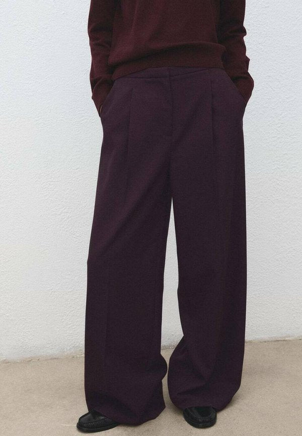 Mango Trousers - bordeaux
