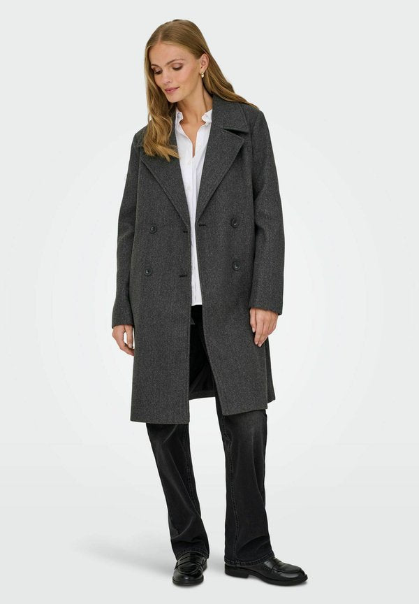 ONLY ONLADINA - Classic coat - dark grey melange