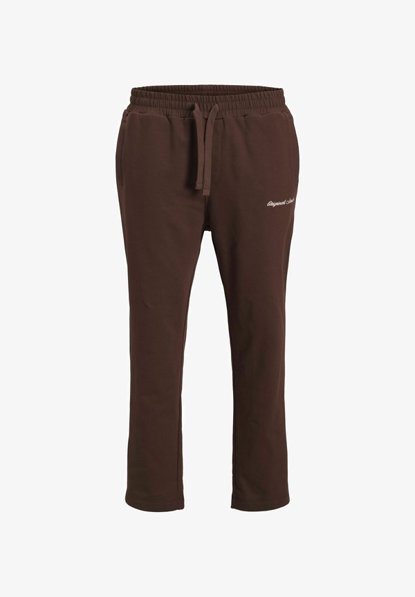 Jack & Jones Relaxed Fit - Tracksuit bottoms - deep mahogany