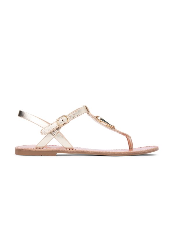 Tommy Hilfiger METALLIC LEATHER TOE POST FLAT SANDALS
