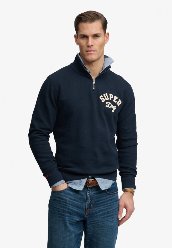 Superdry & Co SUPERDRY VINTAGE ATHLETIC HALF ZIP.. - Sweatshirt - eclipse navy