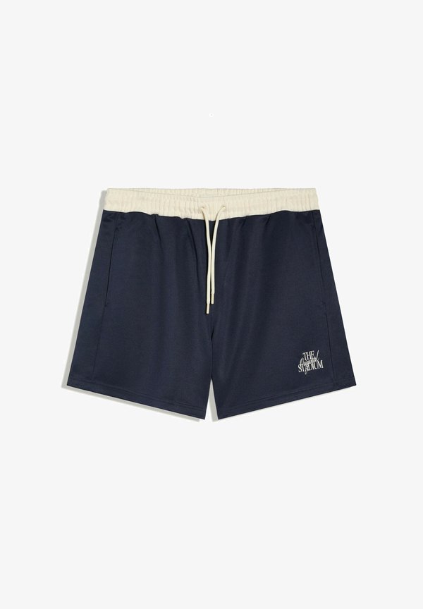 Bershka SHORT WITH PATCH - BERMUDA SHORTS - Tracksuit bottoms - royal blue