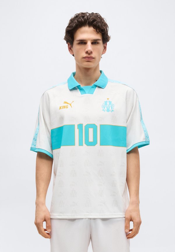 Puma OLYMPIQUE DE MARSEILLE KING RETRO - Club wear - white/team aqua