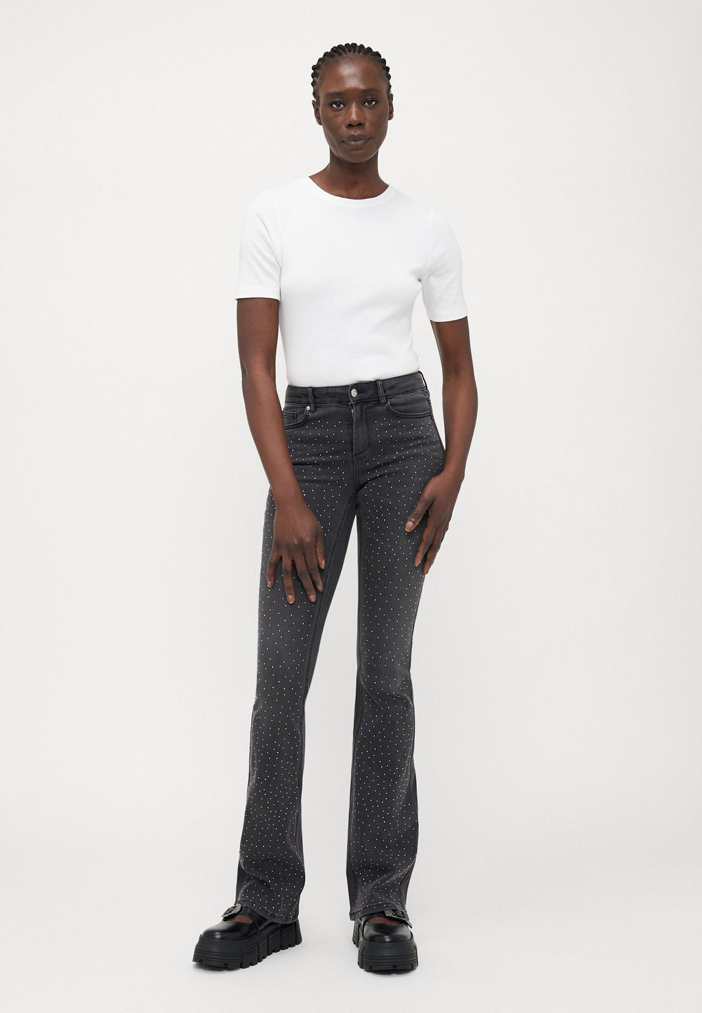Flared fit ONLWAUW Mid waist Media 2