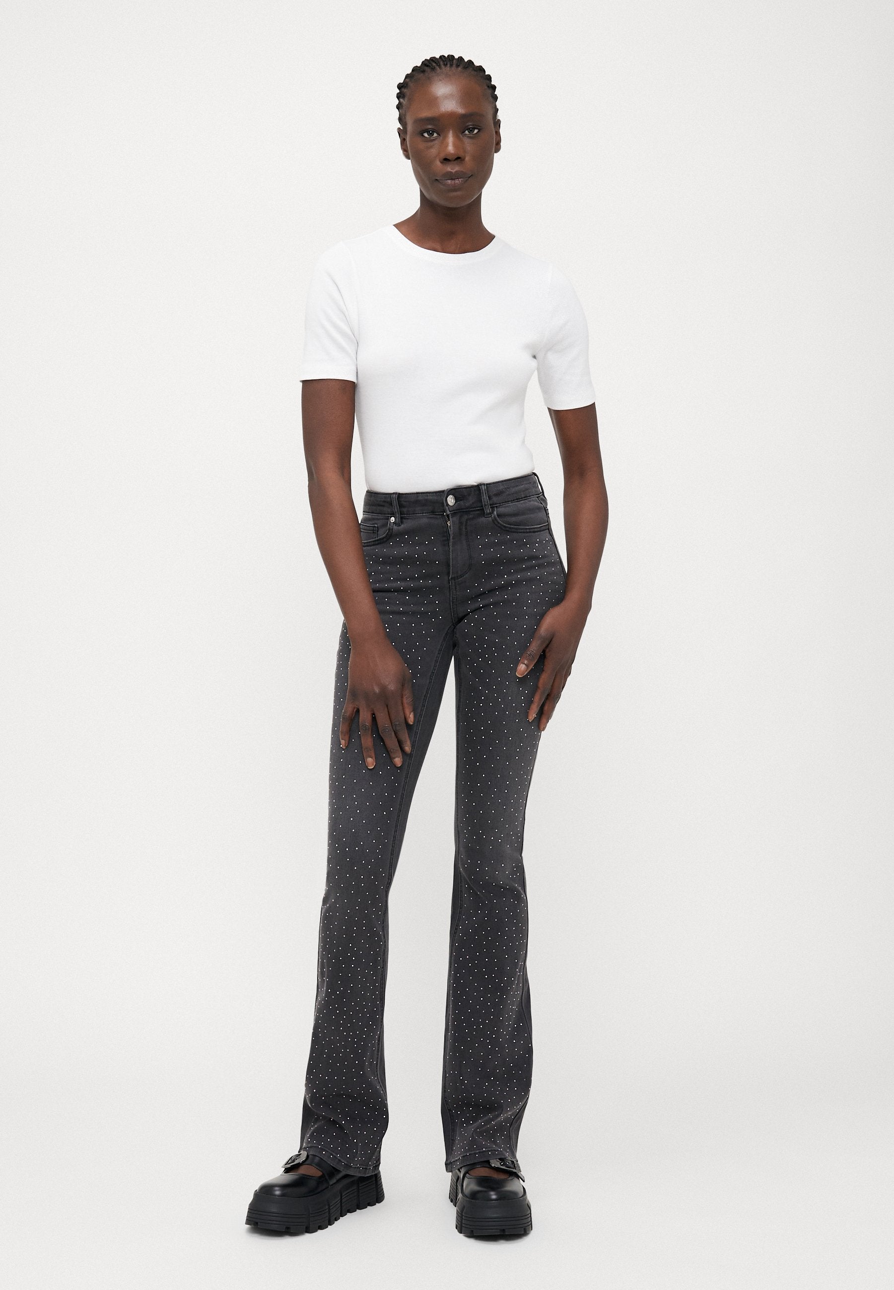 Flared fit ONLWAUW Mid waist Media 2